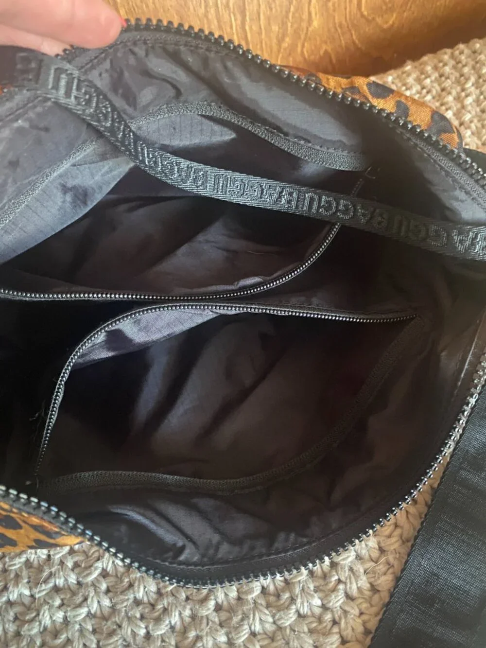 Medium Nylon Crescent Bag in Leopard - Picture 4 of 6